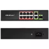 Switch Ethernet QOLTEC 52297 PoE RJ45 con uplink PoE y puerto SFP