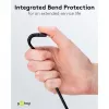 Goobay cable USB-C Fabric Supersoft con conectores metálicos, 2 m, negro (2m, USB 2.0, 60W), cable USB