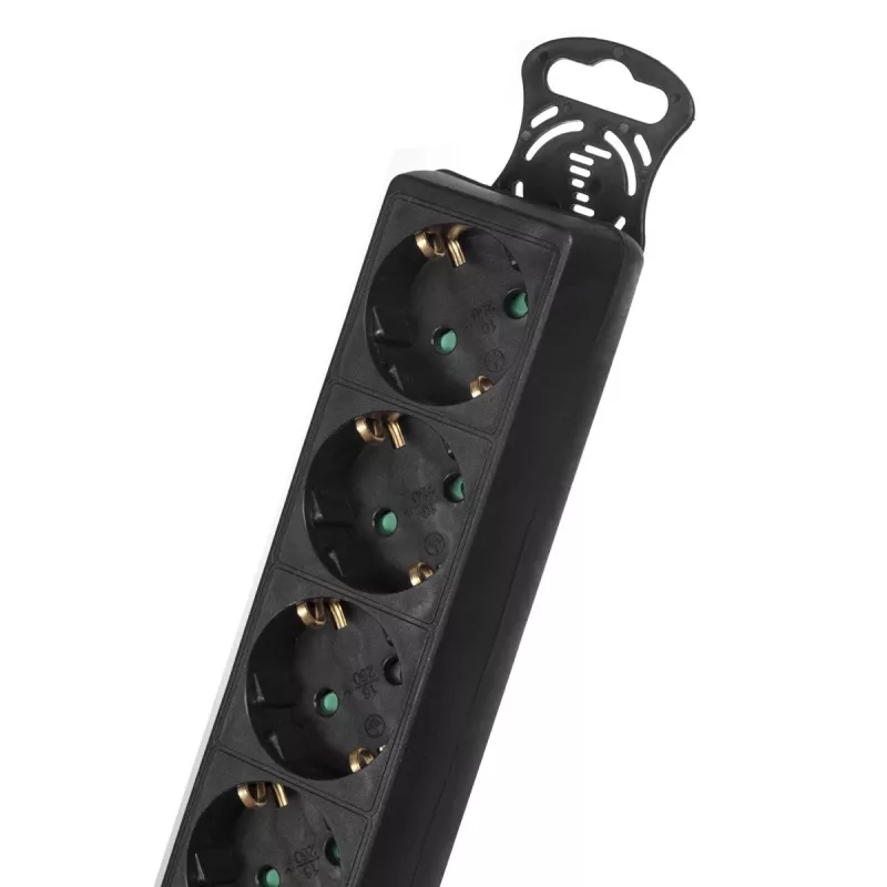 Regleta MACLEAN MCE195G 6 tomas, cable 5 m, negra
