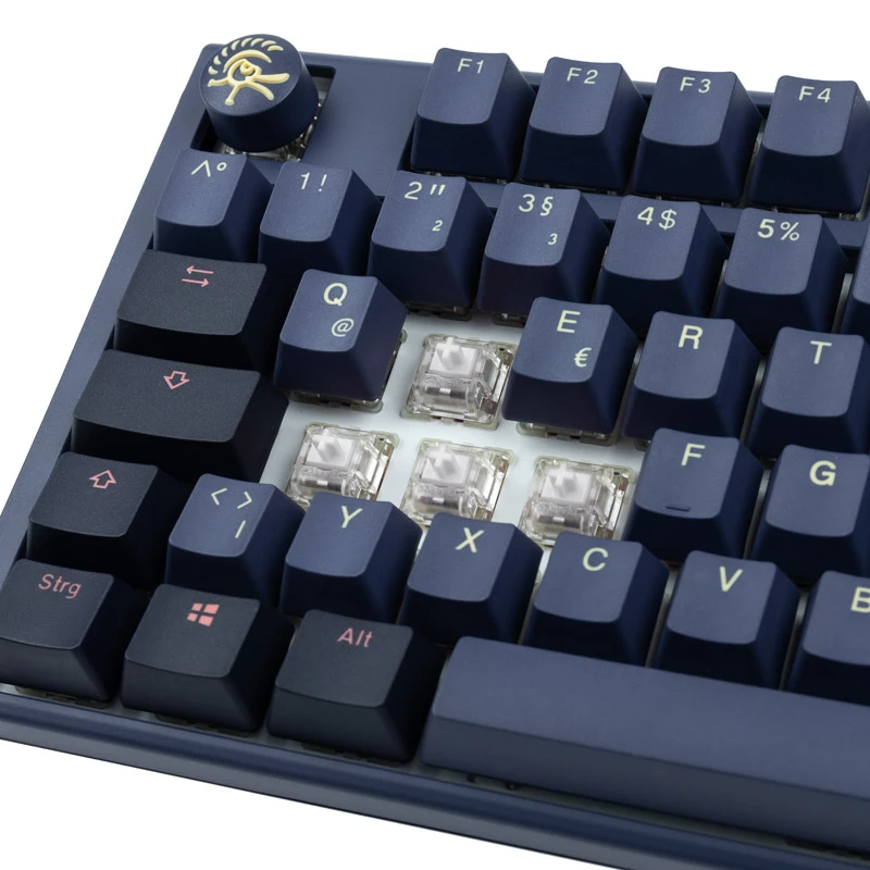Teclado gaming Ducky One 3 Cosmic Blue TKL, RGB-LED - MX-Ergo-Clear