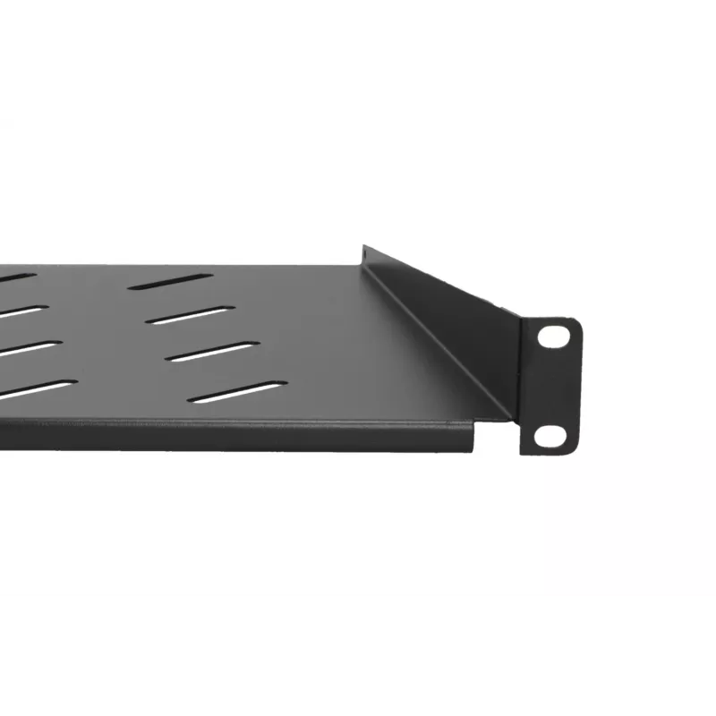 Bandeja Extralink SHELF 1U para armarios de pared de 19 pulgadas, 1U, 300 mm, negra, metal
