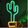 Luz de neón decorativa MANTA SNL07GNT cactus verde amarillo, letrero de neón