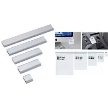 Maul Regleta de sujeción 6246608 DIN A6 Aluminio mate Plata