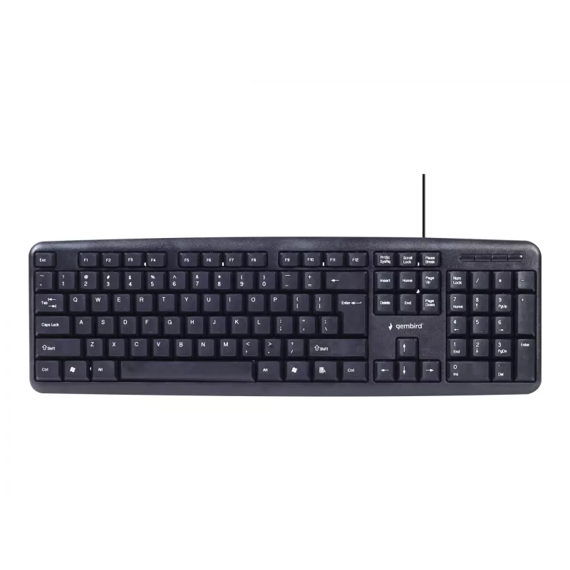 Gembird KBS-UO4-01 teclado ratón incluido Office USB QWERTY inglés de EE. UU. negro