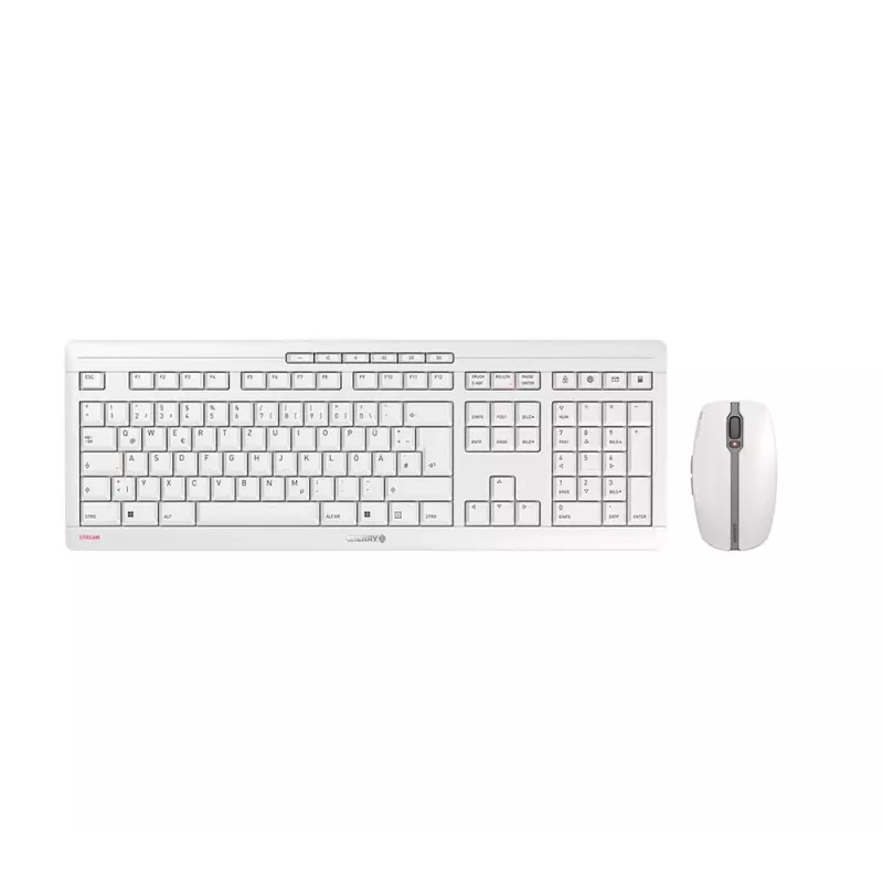 CHERRY Stream Desktop Teclado y ratón incluidos Oficina RF Wireless QWERTZ Alemán Blanco