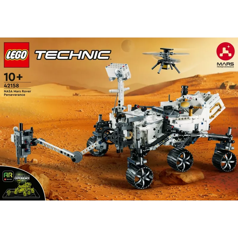 LEGO Technic NASA Mars Rover Perseverance Set espacial con experiencia de app AR Set de descubrimiento científico Aprende sobre ingeniería de vehículos Juguete de construcción