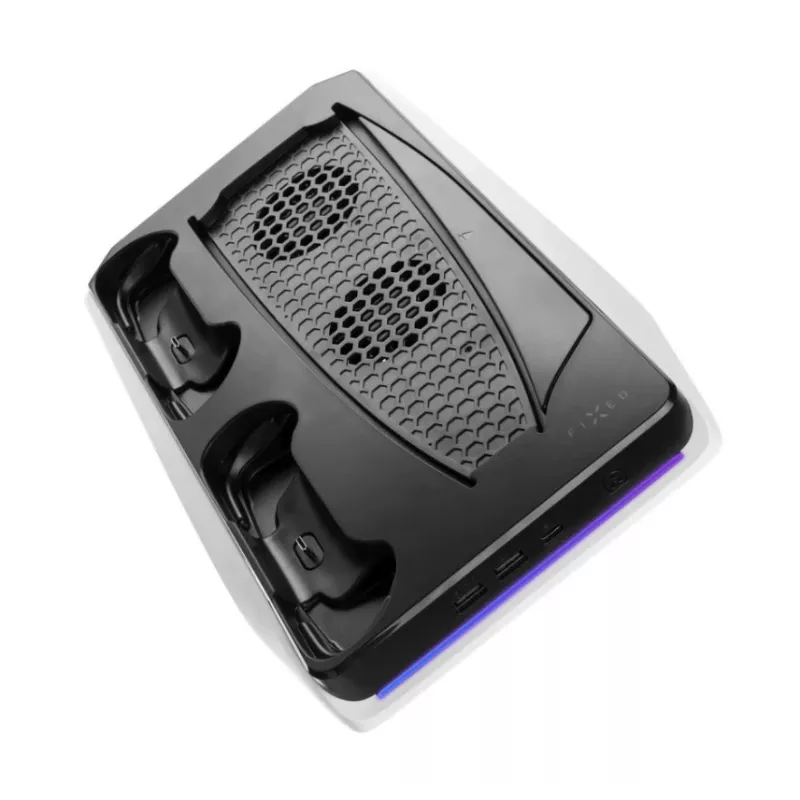 Base de refrigeración y carga FIXED FIXPS5-MCS-BW — base multifunción para mando PS5 DualSense