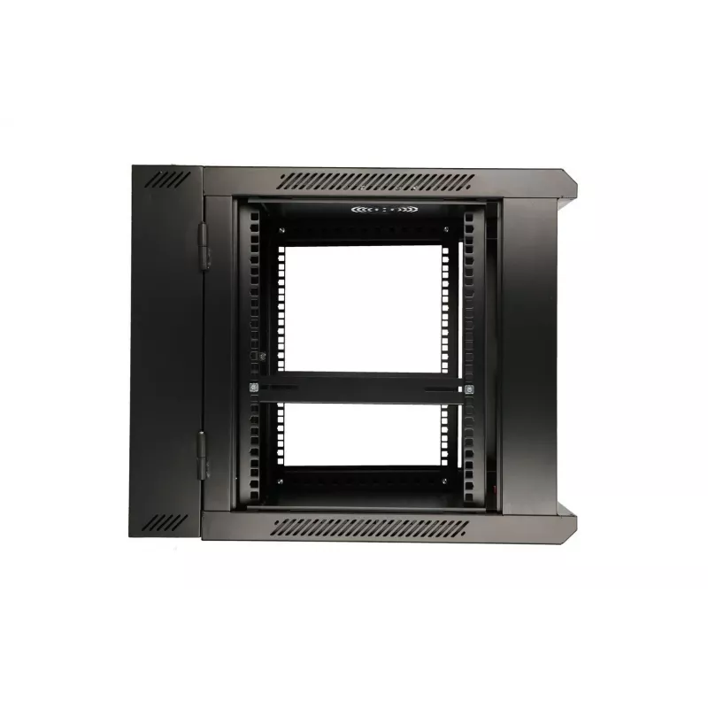 Caja rack Extralink 6U 600x600 AZH negra montaje en pared, abatible