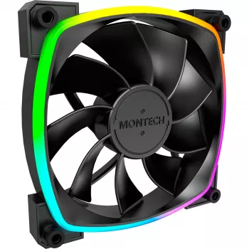 Ventilador Montech RX120 PWM 12 cm negro 720–1760 RPM rodamiento rifle