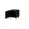 Set de mesitas de noche cama meble PAFOS, 2 uds., 45×40×51 cm, negro mate, MDF/aglomerado