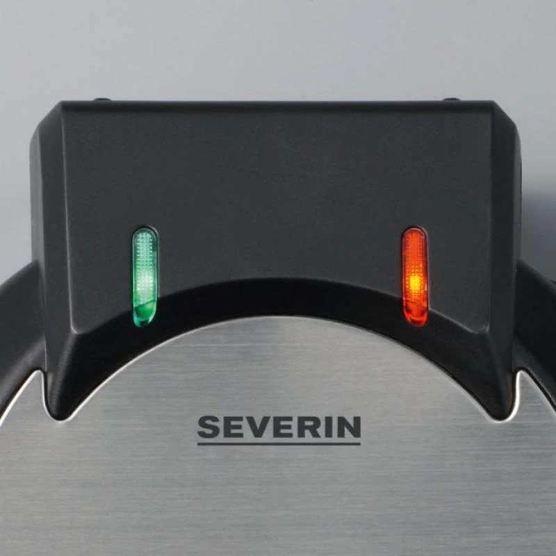 Severin WA 2103 gofrera para 4 gofres 1200 W negra, plateada