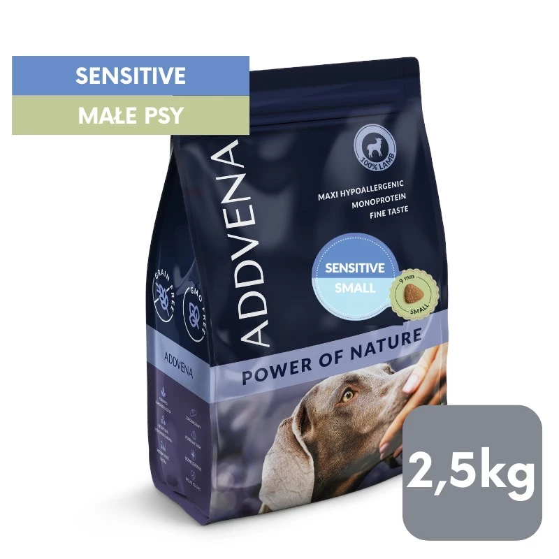 ADDVENA Power of Nature Adult Sensitive Small Lamb - pienso seco para perros - 2,5 kg