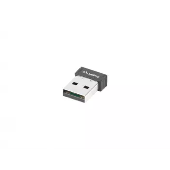 Adaptador USB Wi-Fi inalámbrico LANBERG NC-0150-WI — 150 Mbit/s, antena externa de 2 dBi, negro