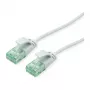 ROLINE RM Cable de parcheo UTP DataCenter Cat.6A (Clase EA), delgado, gris, 0,5 m
