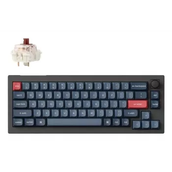 Teclado mecánico Keychron V2 MAX con interruptores Gateron Jupiter Brown, negro, distribución US