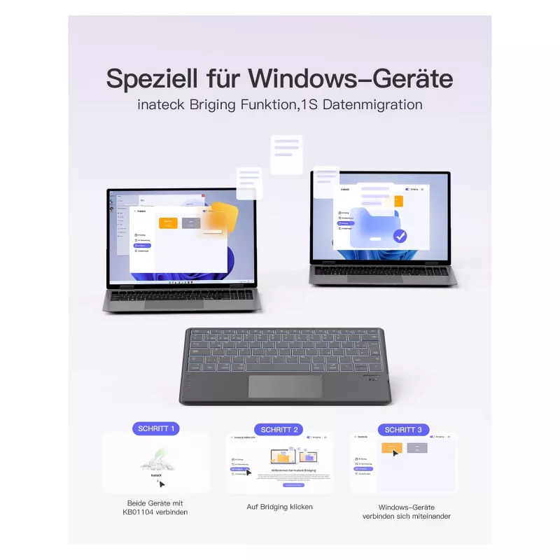 inateck teclado Surface gris, Sureface GO 1-4 Com. QWERTZ