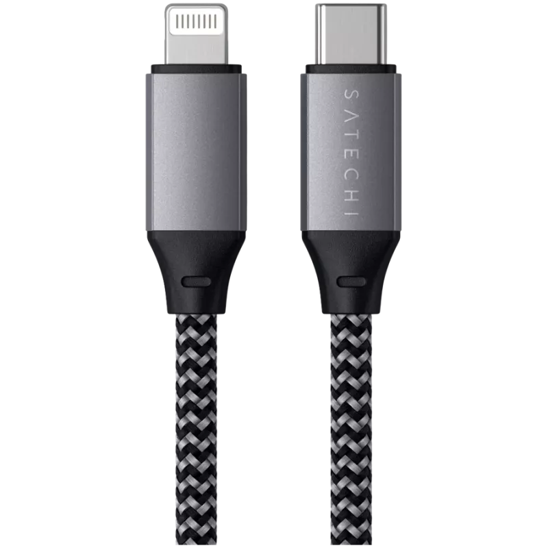 Cable USB Satechi ST-TCL10M 0,25 m USB-C USB-C/Lightning negro gris
