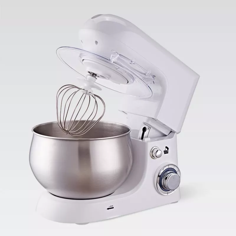 Batidora planetaria Maestro MR-559, vaso de acero inoxidable de 5,0 L, 2000 W, 6 velocidades, control giratorio