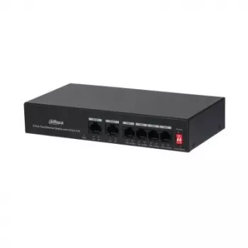 Switch de red Dahua Technology PoE DH-PFS3006-4ET-36 Fast Ethernet (10/100) Power over Ethernet (PoE) negro