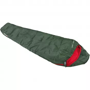 Saco de dormir momia negro Arrow ECO (verde oscuro/rojo)