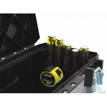 Caja de herramientas/pequeñas piezas Stanley 1-95-616 negra, gris