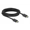 Delock - Cable DisplayPort - DisplayPort (M) a DisplayPort (M) - DisplayPort 2,0 - 2,0 m - Compatible con 10K 60 Hz (10.240 x 4320) - Negro (80262)