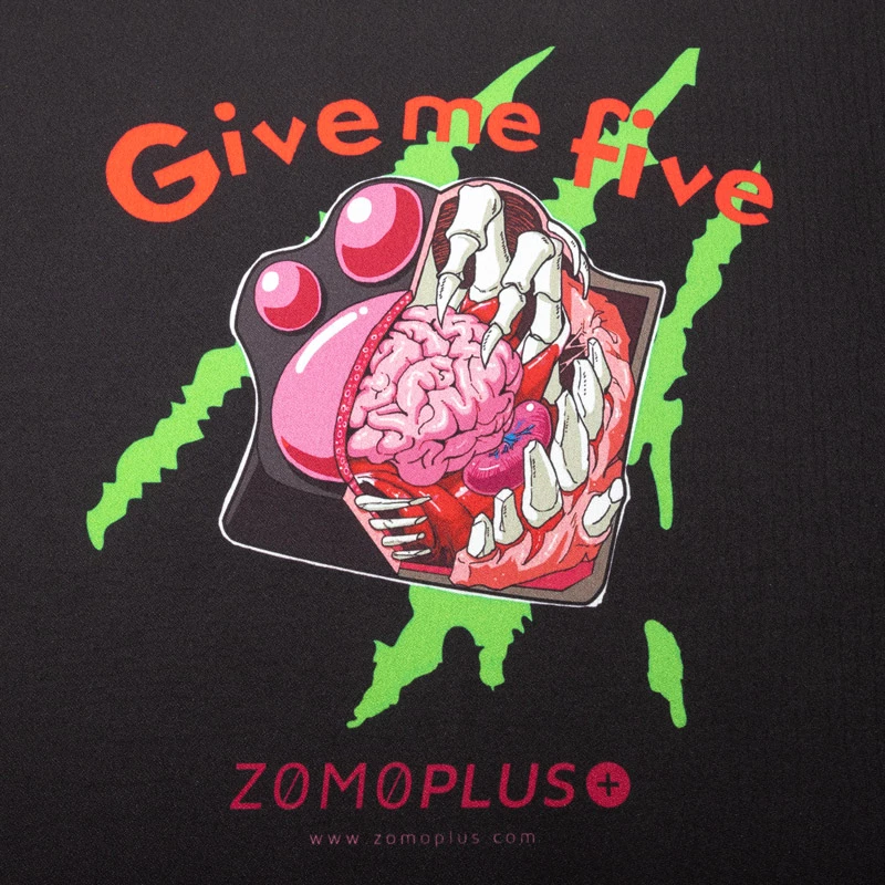 Alfombrilla ratón ZOMOPLUS Give Me Five Gaming 500×420 mm, negro