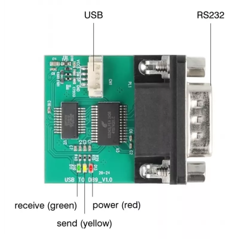 Convertidor serie DeLOCK 90781 repetidor aislador USB 2.0 RS-232 negro verde
