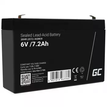 Batería industrial Green Cell AGM39 7200 mAh 6 V