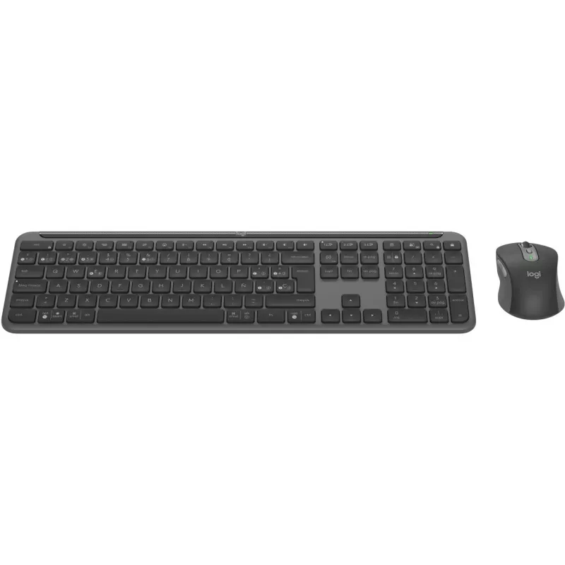 Logitech Signature Slim Combo MK950 - Conjunto de teclado y ratón - 100% - Tamaño completo - Inalámbrico - Bluetooth 5.1 LE - QWERTY - Español - Grafito (920-012486)
