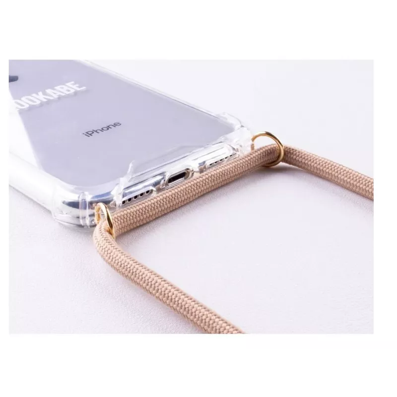 Funda con collar para smartphone Lookabe para iPhone Xs Max – acabado oro nude