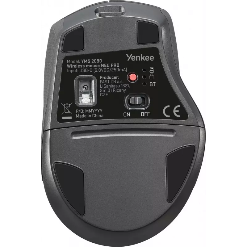 YENKEE YMS2090 NEO PRO ratón inalámbrico dual, Bluetooth + USB A/C, recargable