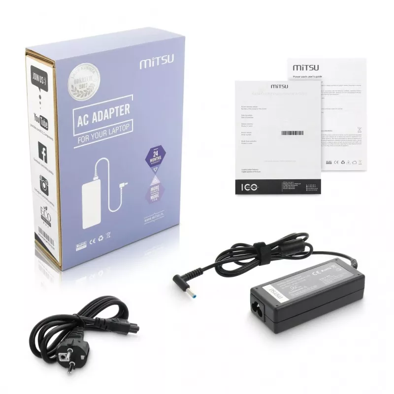Fuente de alimentación MITSU HP 5ZM032 19,5V 3,33A con conector macho de 4,5×3,0 mm