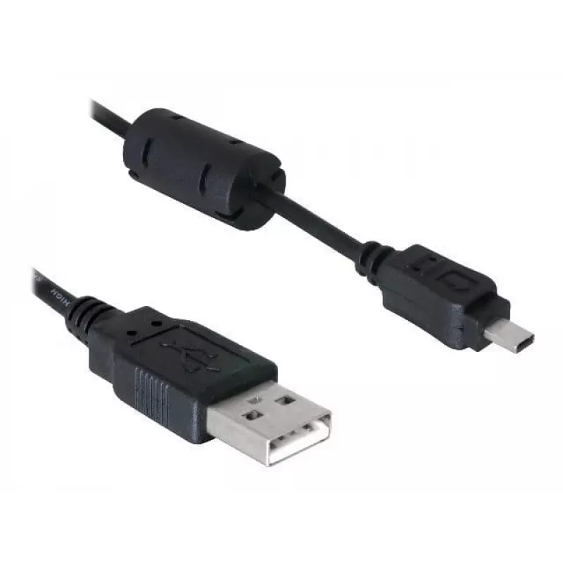 DeLOCK 82414 Cable USB a conector de cámara digital (Nikon 8 pines UC-E6), 1,83 m, negro