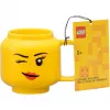 Taza de cerámica room copenhagen Winking Girl Small Amarilla 40460803, 250–350 ml