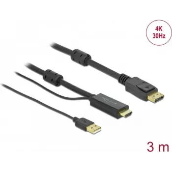 Cable HDMI a DisplayPort DeLOCK 85965 4K 30 Hz 3 m