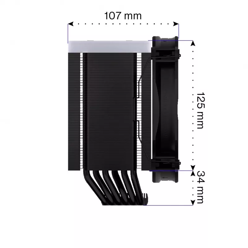 ENDORFY Fortis 5 ARGB disipador de CPU por aire, negro