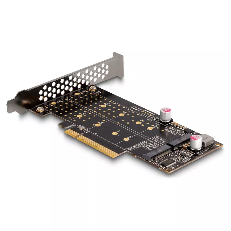 Tarjeta DeLOCK PCI Express x8 a 2 x internos NVMe M.2 Key M Bifurcation Low Profile