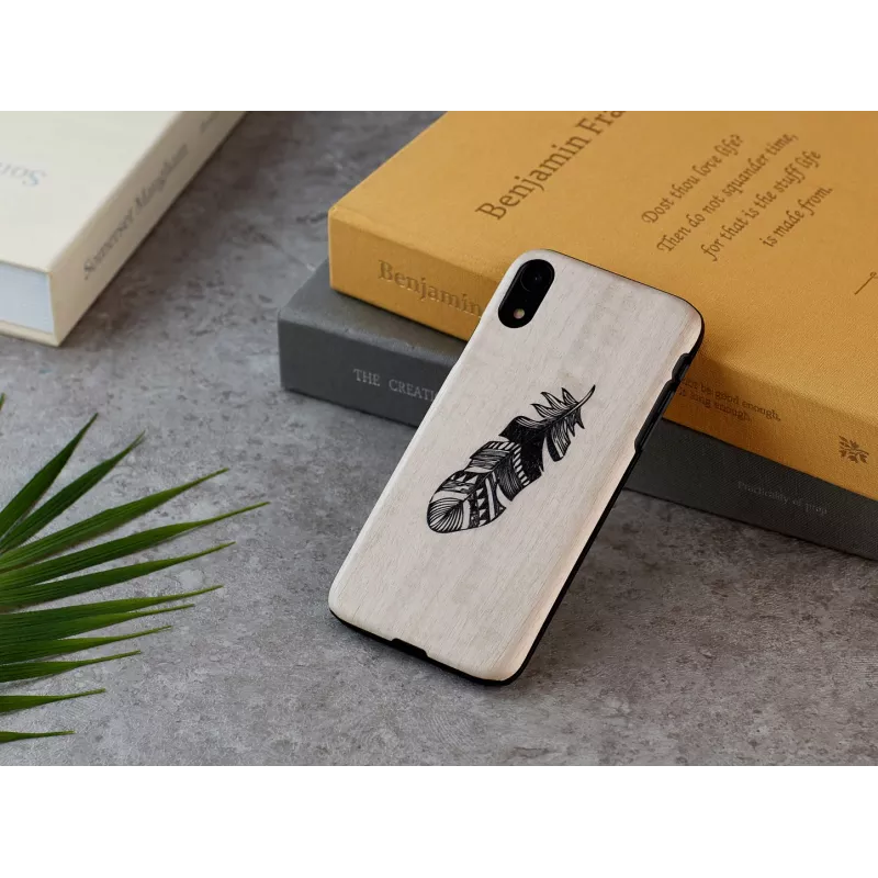 Funda para smartphone man and wood para iPhone XR, Indian negro, carcasa rígida protectora