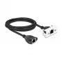 DeLOCK cable de extensión de red Cat.6A 2 m S/FTP RJ45 negro