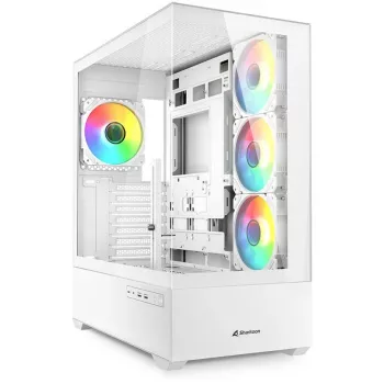 Caja de PC Sharkoon AK6 RGB, ATX, Blanca