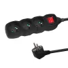 Alargador Esperanza ELK211K 3 m 3 tomas de CA para interiores negro