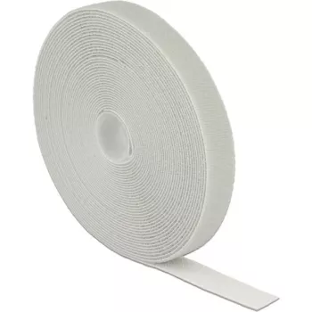 Cinta de velcro DELOCK 18281 — 20 mm × 10 m, gris, 1 ud.