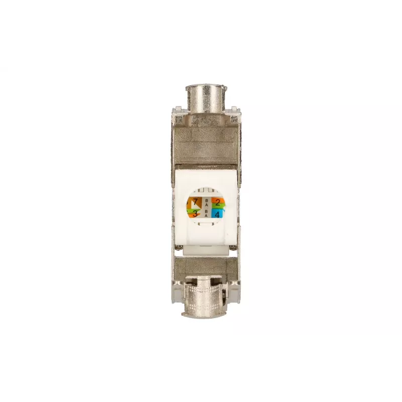 Keystone Extralink CAT6A STP RJ45 inserto keystone metálico en ángulo, puerto único
