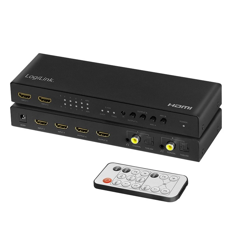 Conmutador HDMI 4x2 puertos 4K/60Hz