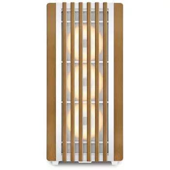 Sharkoon REBEL C70G RGB Torre Completa White, Wood
