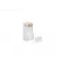 Conector macho RJ-45 LANBERG PLU-6000 para cable Cat6 U/UTP, transparente/blanco, pack de 100