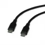 Cable ROLINE USB 2.0 C-C ST/ST silicona 60W 1m negro - Cable - Digital/Datos (11.02.9120)