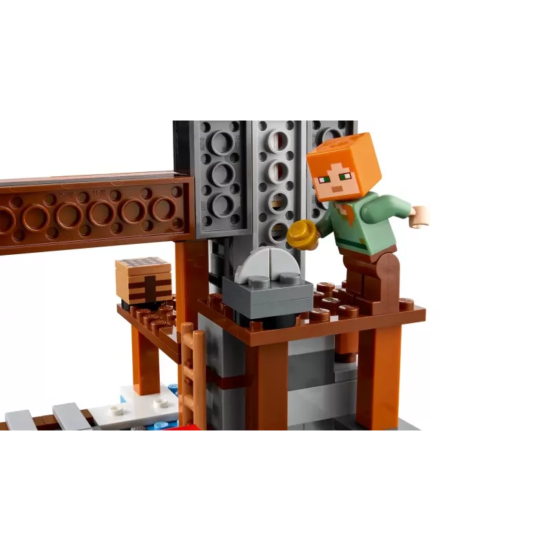 Juguete de construcción LEGO Minecraft The Pickaxe Mine Set 21277 – 530 piezas, 3 minifiguras, edad 8+