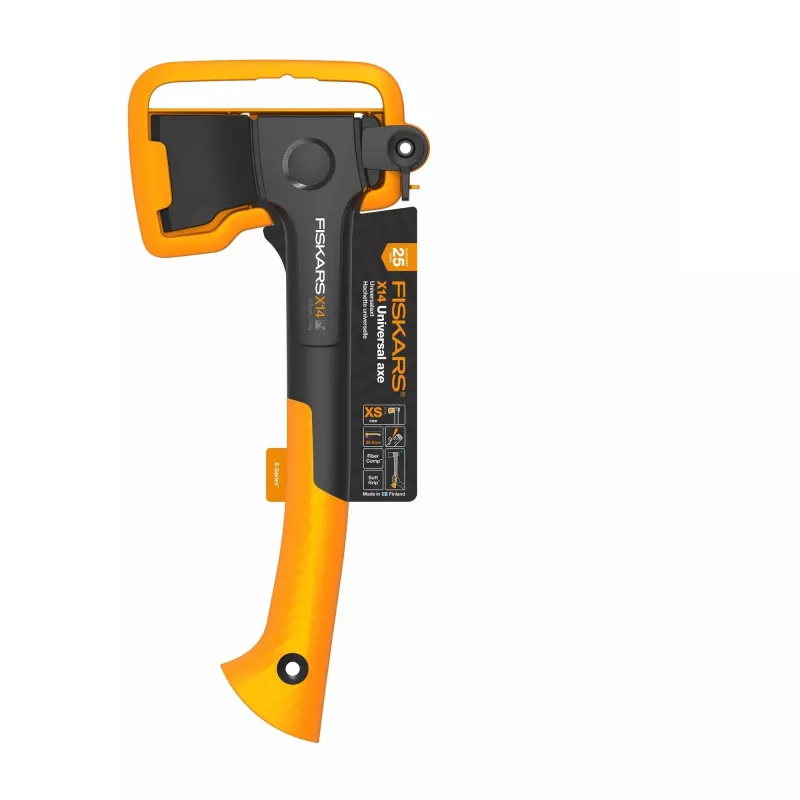 Hacha Fiskars 1069102 X14 355 mm 750 g hoja de acero forjado mango ergonómico